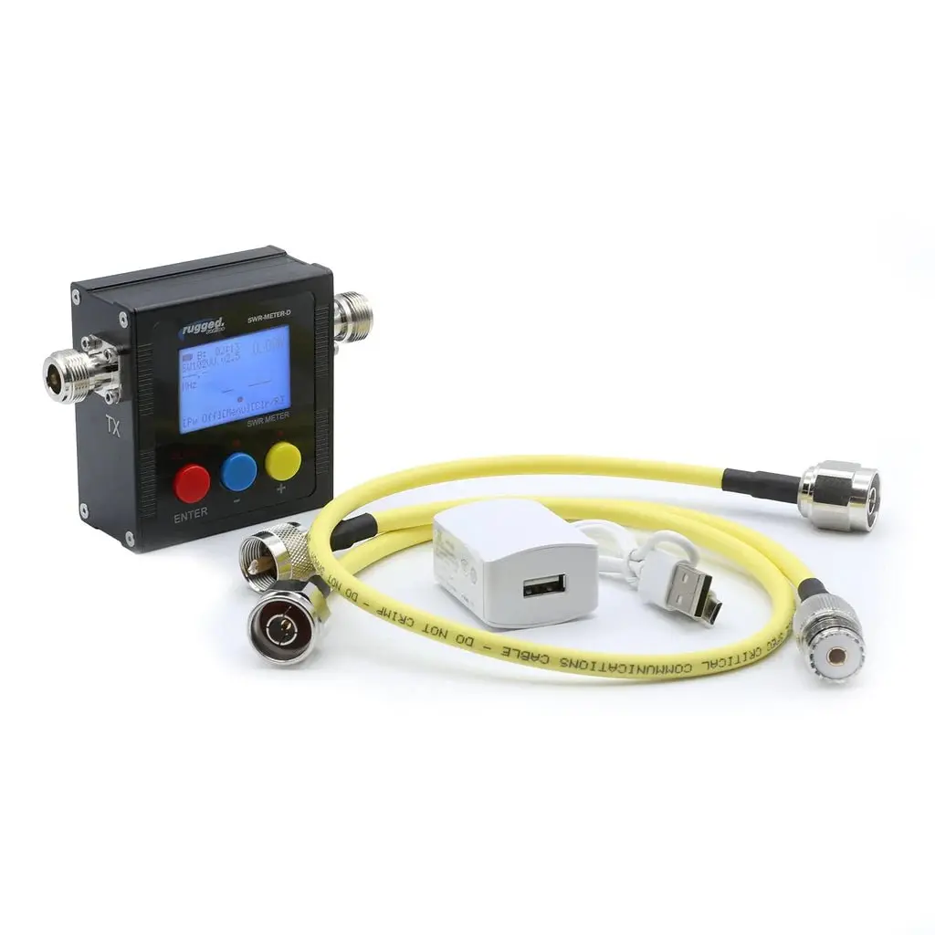 Swr Uhf & Vhf Antenna Power Meter With Cables 1