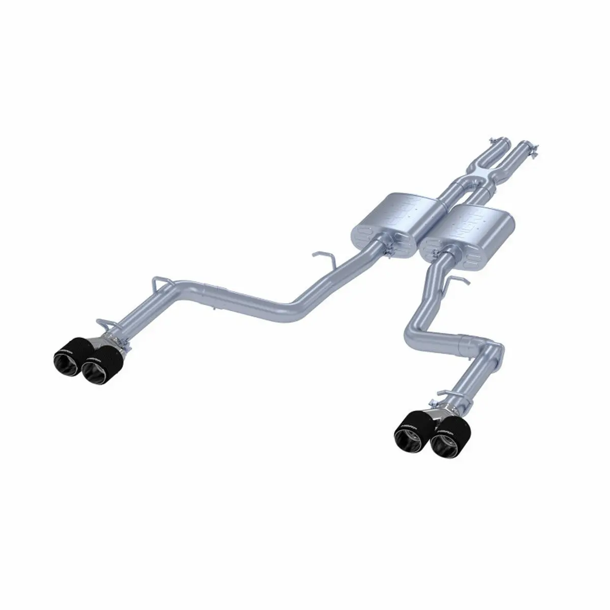 Mbrp: 2015-21 Dodge Challenger V6 3.6L -- 2.5" Cat Back Dual Rear Exit / T304 Stainless Steel With Carbon Fiber Tips 1
