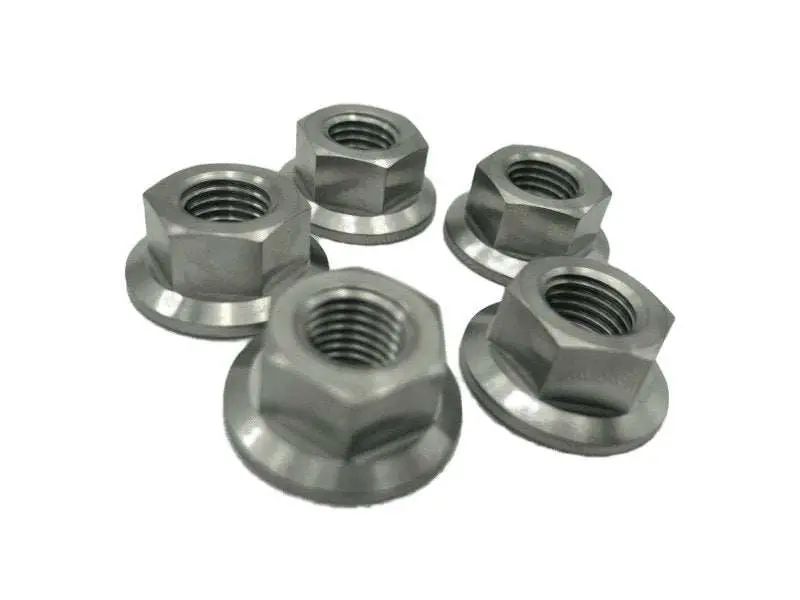 Titanium Flange Nuts M10x1.25 9
