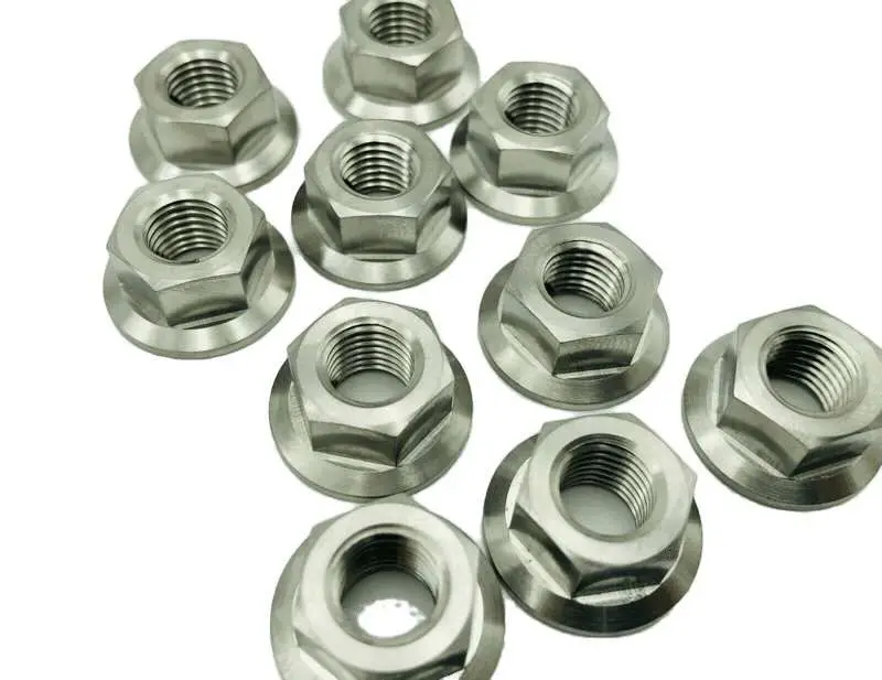 Titanium Flange Nuts M10x1.25 8