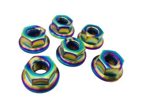 Titanium Flange Nuts M10x1.25 6