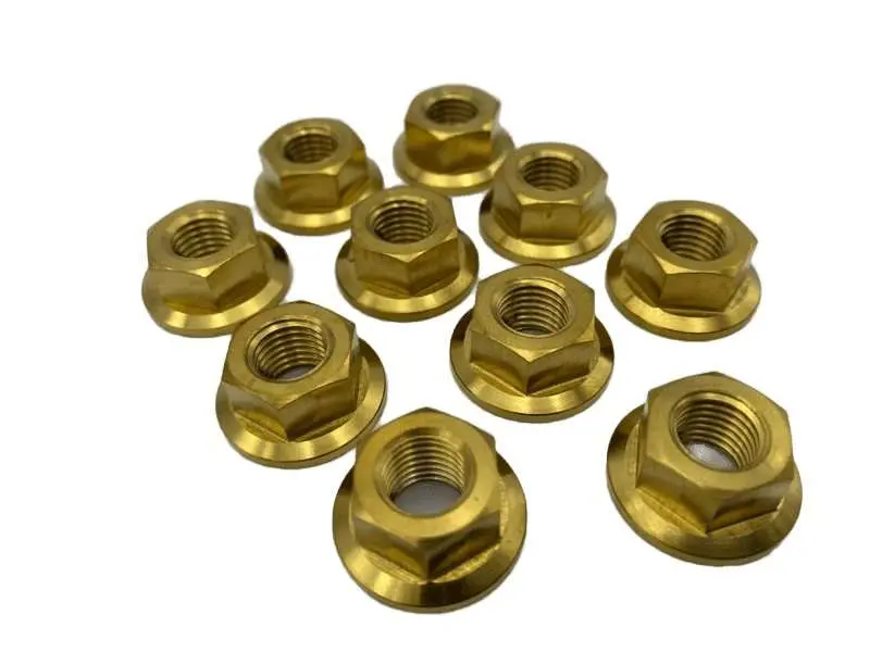 Titanium Flange Nuts M10x1.25 8