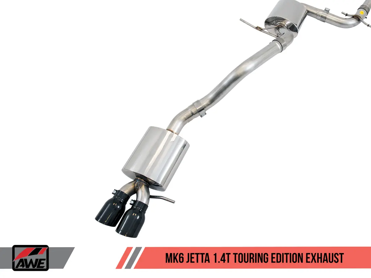 Awe: 2016-2018 Volkswagen Mk6 Jetta 1.4T - Touring Edition Exhaust Diamond Black Tips 2