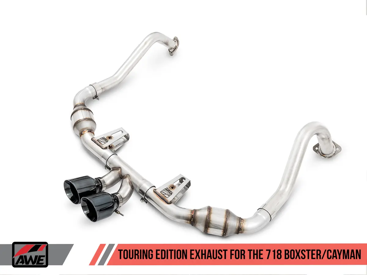 Awe: Porsche 718 Boxster | Cayman - Touring Edition Performance Exhaust System (Diamond Black Tips) 1