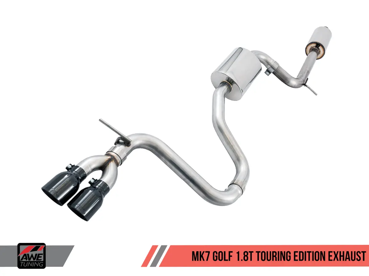 Awe: 2015-2017 Volkswagen Golf Mk7 1.8T - Touring Edition Exhaust (Chrome Silver Tips 90Mm) 1