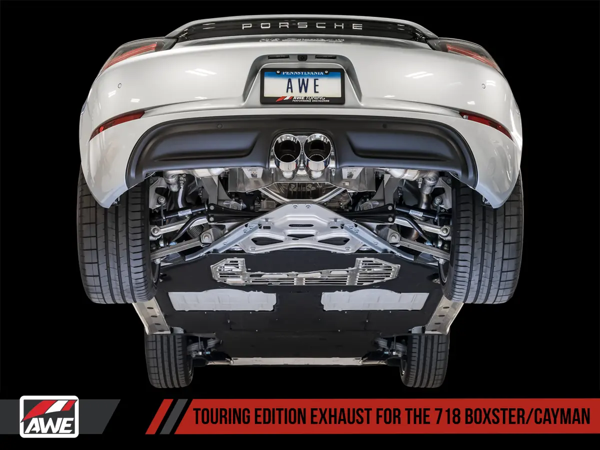 Awe: Porsche 718 Boxster | Cayman - Touring Edition Performance Exhaust System (Diamond Black Tips) 2