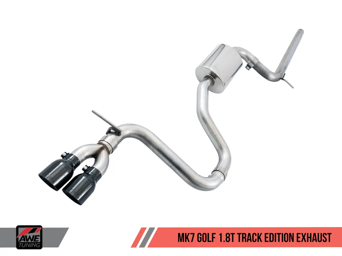 Awe: 2015-17 Volkswagen Golf Mk7 1.8T - Track Edition Exhaust (Diamond Black Tips 90Mm) 1