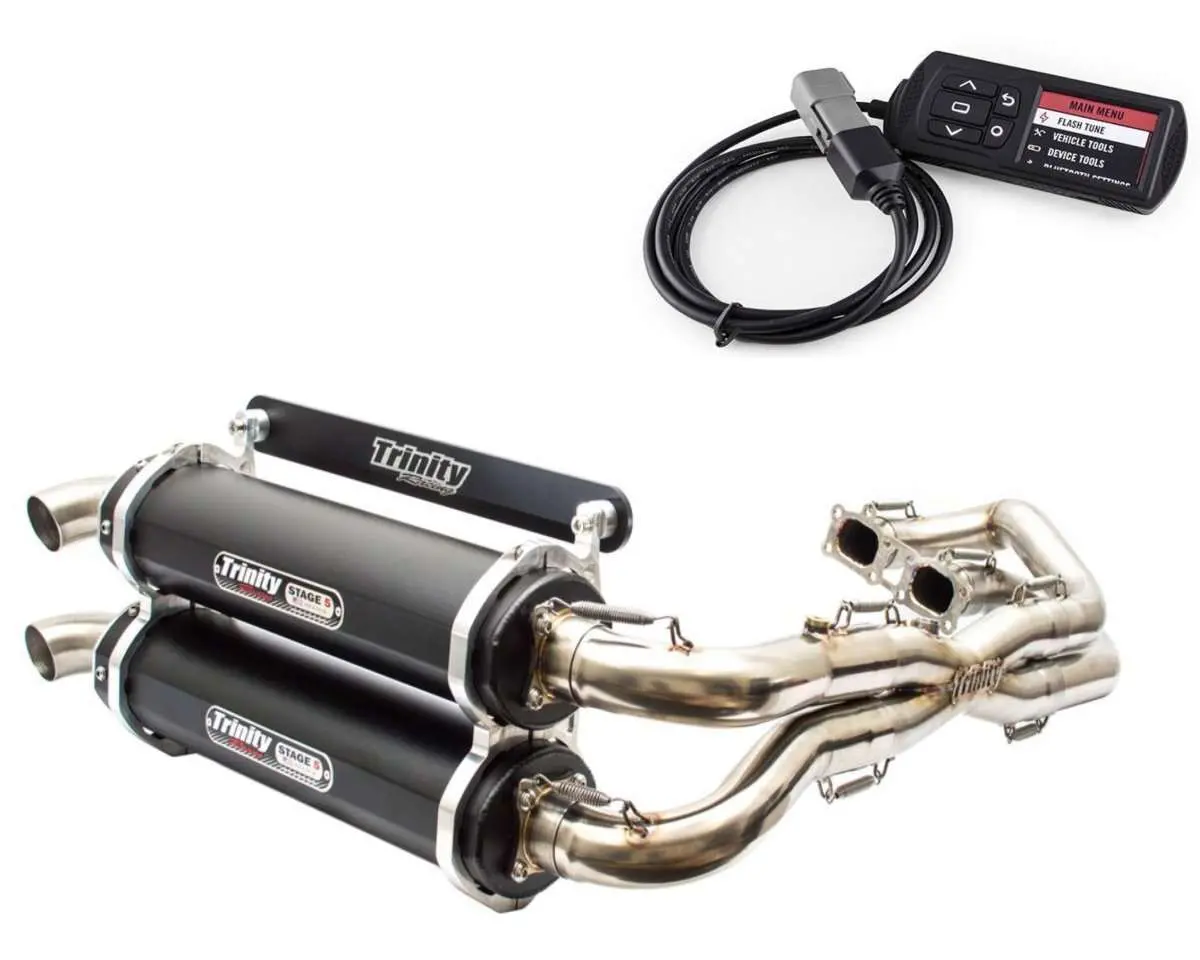 Trinity Racing Polaris Rzr Xp 1000 Exhaust Full Dual System Stage 5 With Powervision Tuner 1