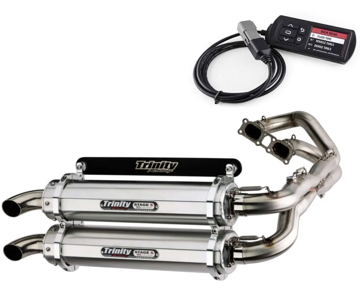 Trinity Racing Polaris Rzr Xp 1000 Exhaust Full Dual System Stage 5 With Powervision Tuner 2