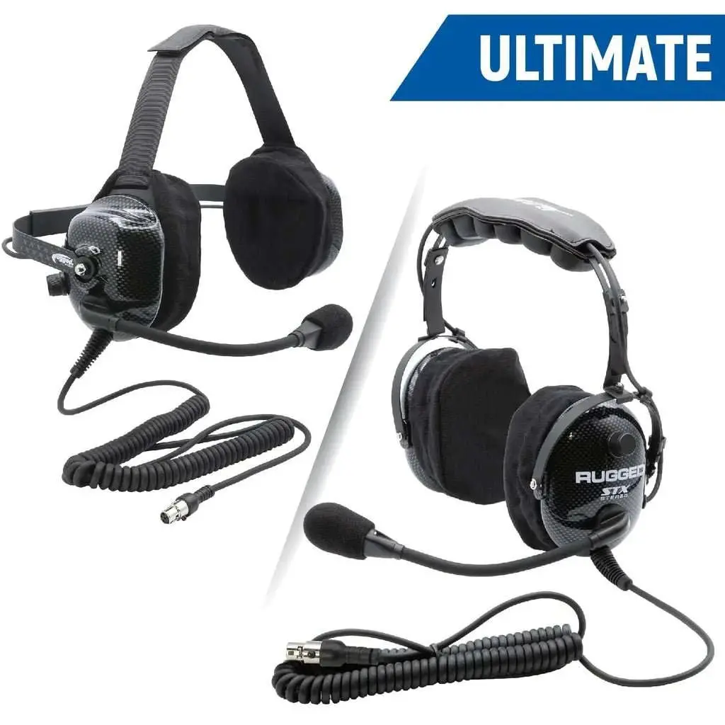 Ultimate Carbon Fiber Behind Or Over The Head Headset | Rugged Radios 1