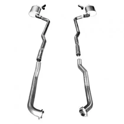 Stainless Works: 1973-82 Chevrolet Corvette -- Bbc Catback Dual Chambered Mufflers Auto Trans. Factory Connect 1