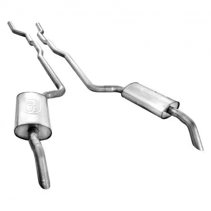 Stainless Works: 1973-82 Chevrolet Corvette -- Catback Dual Long Chambered Mufflers Performance Connect 1