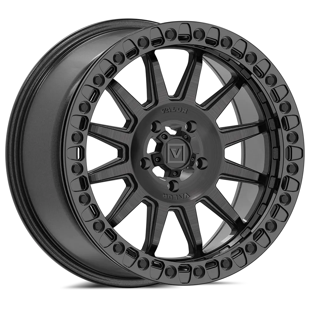 V09 Beadlock Utv Wheel Brushed Charcoal 1