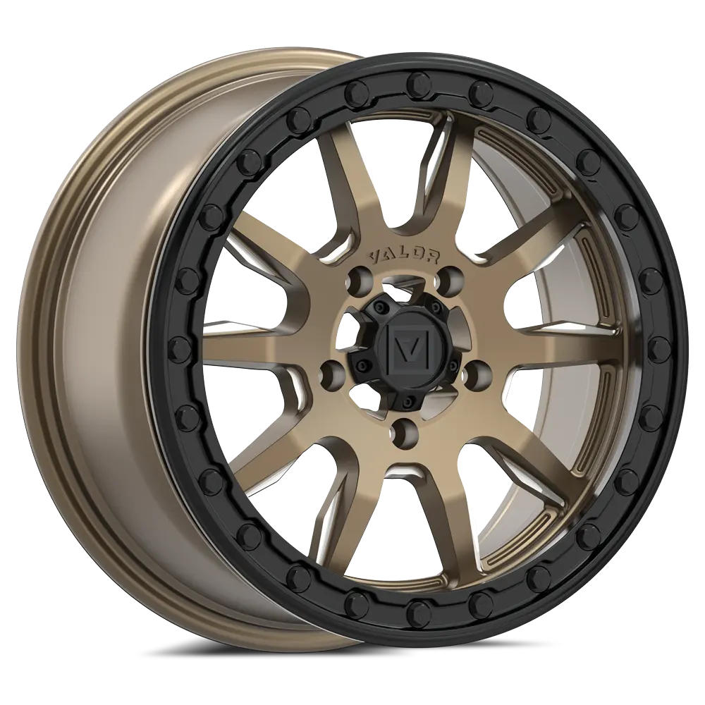 V15 Beadlock Utv Wheel Beadlock Satin Bronze 1