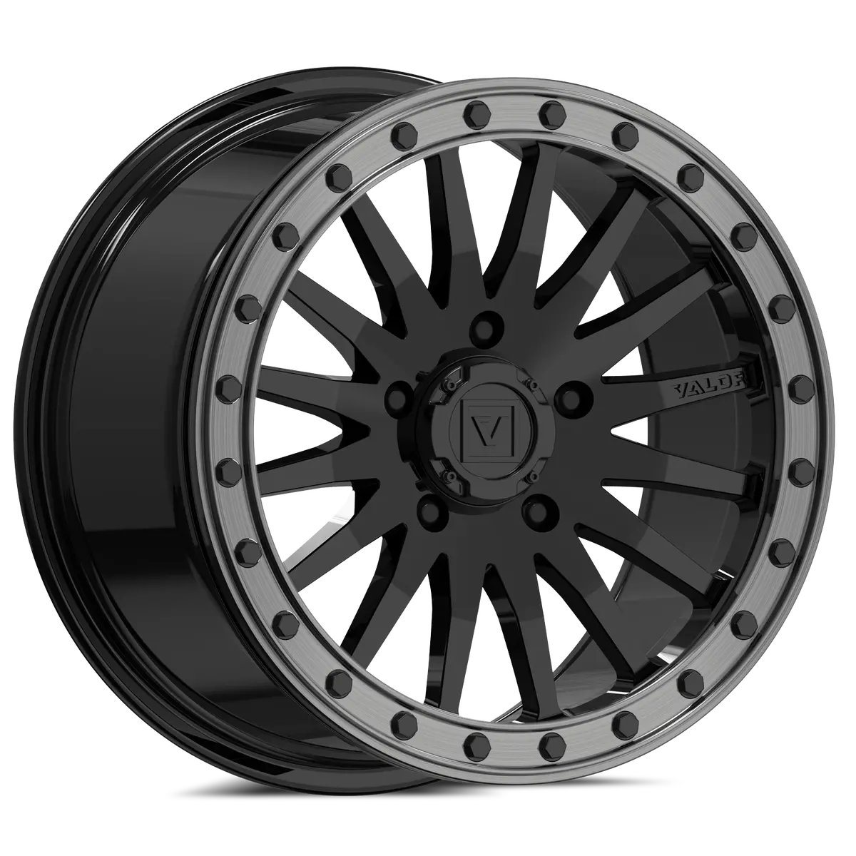 V06 Beadlock Utv Wheel Gloss Black 1