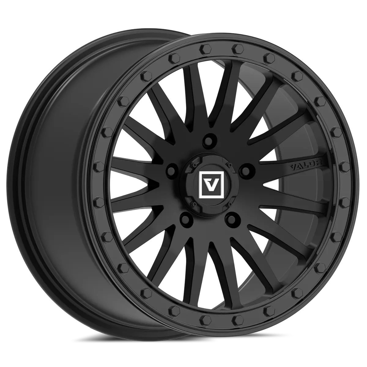 V06 Beadlock Utv Wheel Satin Black 1
