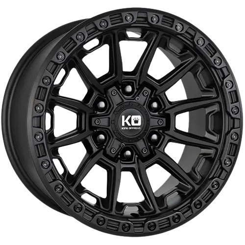 King Wheels Warrior Satin Black 1