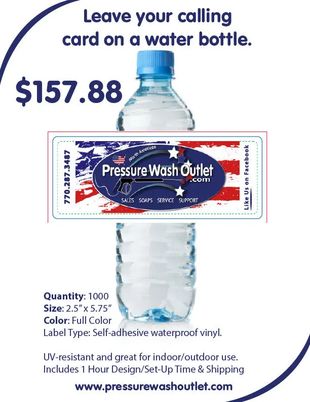 Water Bottle Labels  - 2.25" X 5.75" - 1000 Labels (12100) 1