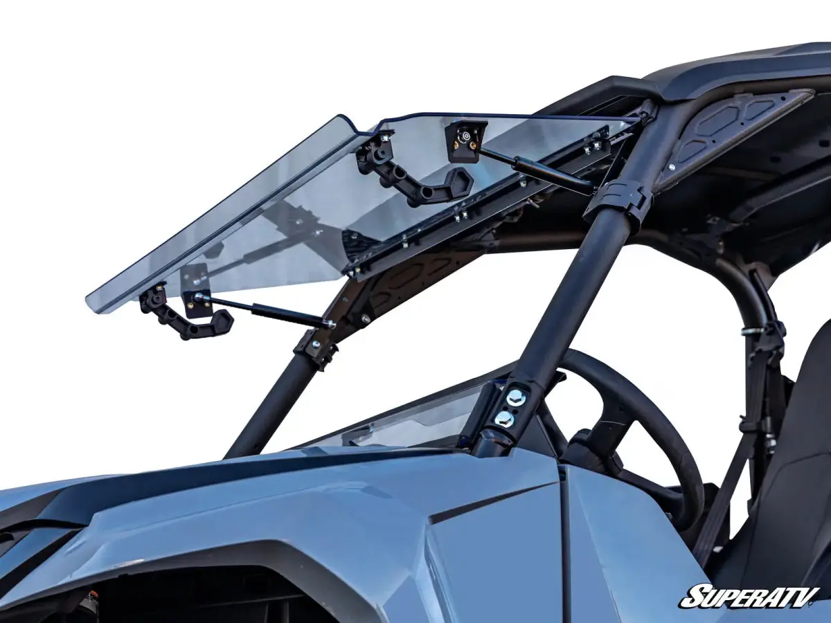 Yamaha Wolverine Rmax Scratch Resistant Flip Windshield | Superatv 1