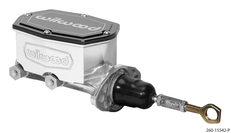 Wilwood Compact Tandem Master Cylinder – 1" Bore With Pushrod, Ball-Burnished Finish For Mustang 1