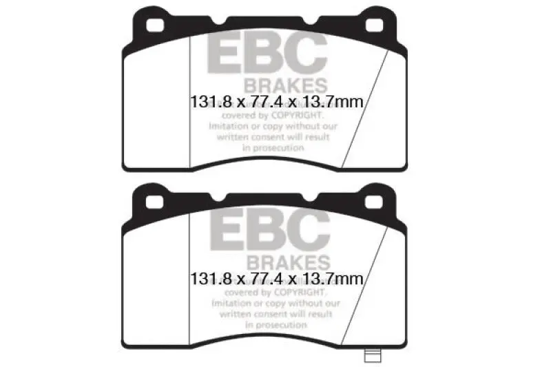 Ebc 09+ Hyundai Genesis Coupe 2.0 Turbo (Brembo) Bluestuff Front Brake Pads 1