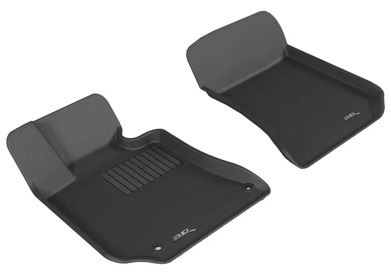 3D Maxpider Kagu-Style All-Weather Floor Mat — First Row, Black, For 2010–2013 Mercedes-Benz E-Class W212 1