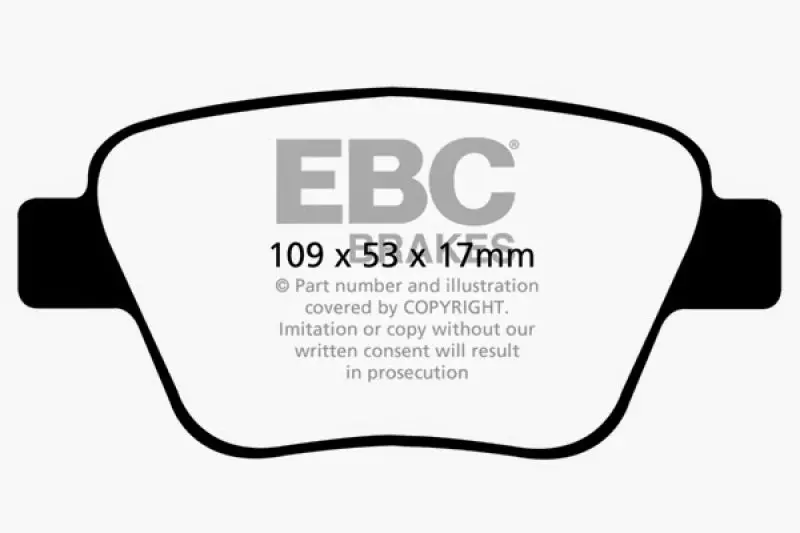 Ebc Ultimax2 Rear Brake Pads For 2010–2013 Audi A3 2.0T With Bosch Rear Calipers 1