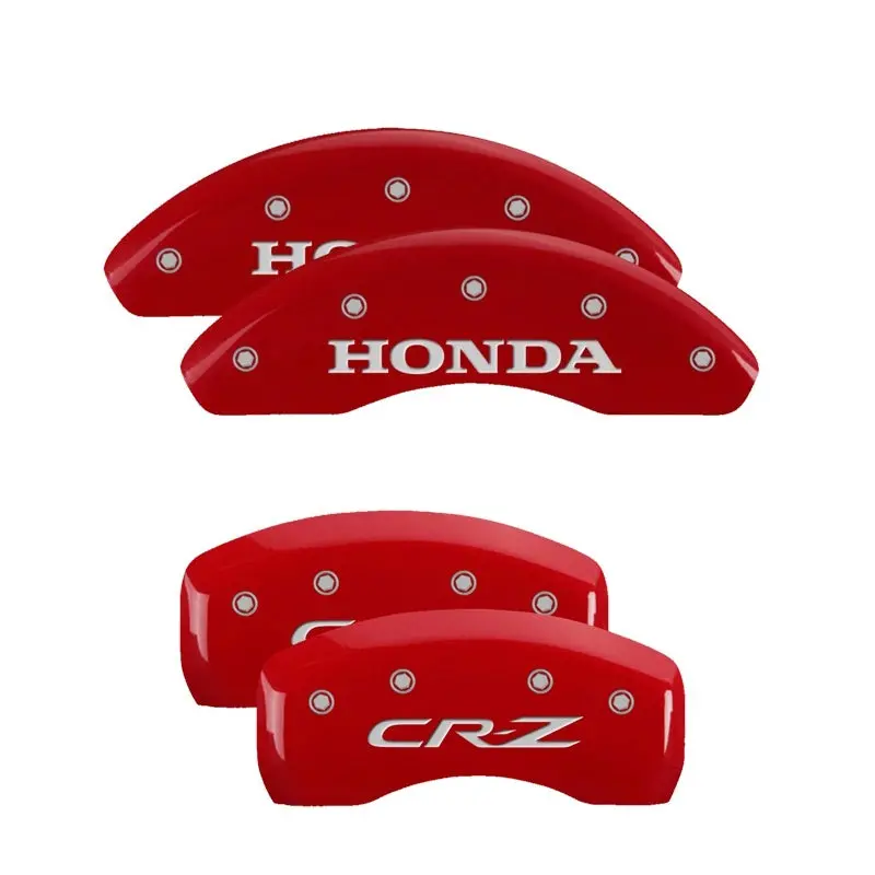 Mgp 4 Caliper Covers Engraved Front Honda Engraved Rear Odyssey Red Finish Silver Ch 1