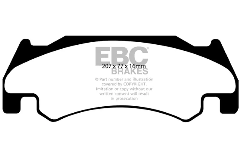 Ebc 05-06 Dodge Ram Srt-10 8.3 Greenstuff Front Brake Pads 1
