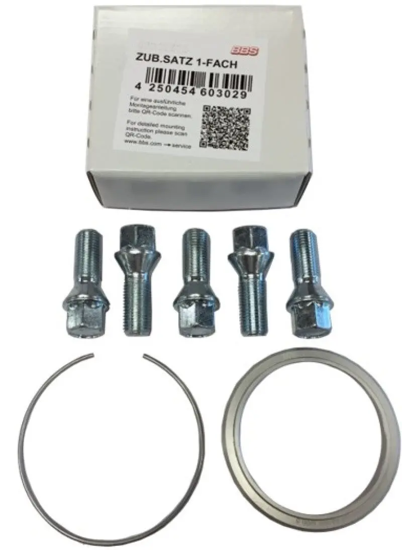 Bbs Pfs Wheel Fitment Kit For Saab 9-3 & 9-5 — Includes 70Mm Ring, Clip, And Lug Bolts 1