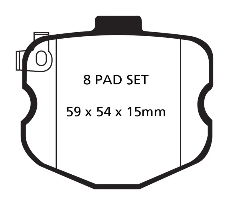 Ebc Redstuff Rear Brake Pads – High-Performance Friction Material For 2010–2013 Chevrolet Corvette C6 Grand Sport (6.2L) 1