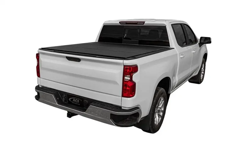 Access Lomax Tri-Fold Truck Bed Cover – Black Urethane, Split-Rail Design For 2009–2018 Ram 1500 (6'4" Bed) 1