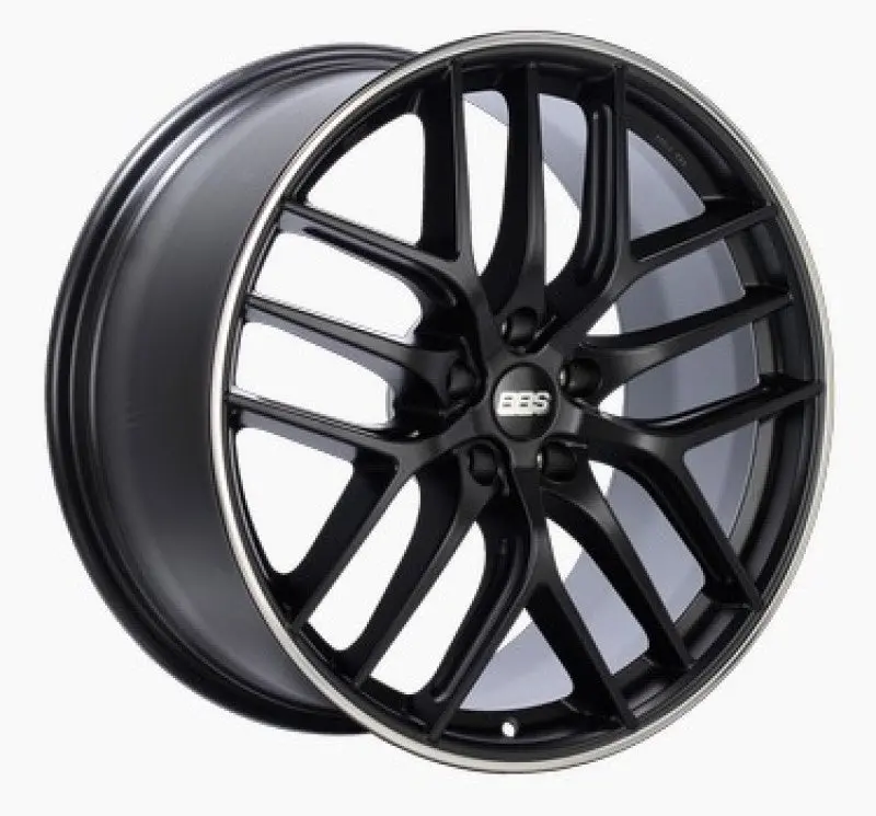 Bbs Cc-R Forged Aluminum Wheel – 20X8", 5X112Mm, Et27, Satin Black W/ Polished Rim Protector – Requires Pfs Clips (-82Mm Offset) 1