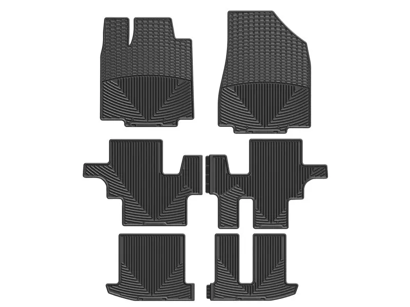 Wt Rubber Floor Mats – Front Row – Black 2