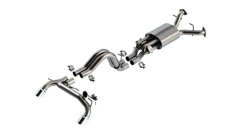Borla Atak Cat-Back Exhaust For 2022–2024 Ford Bronco Raptor – V6 Turbo, 4" Chrome Tips 1