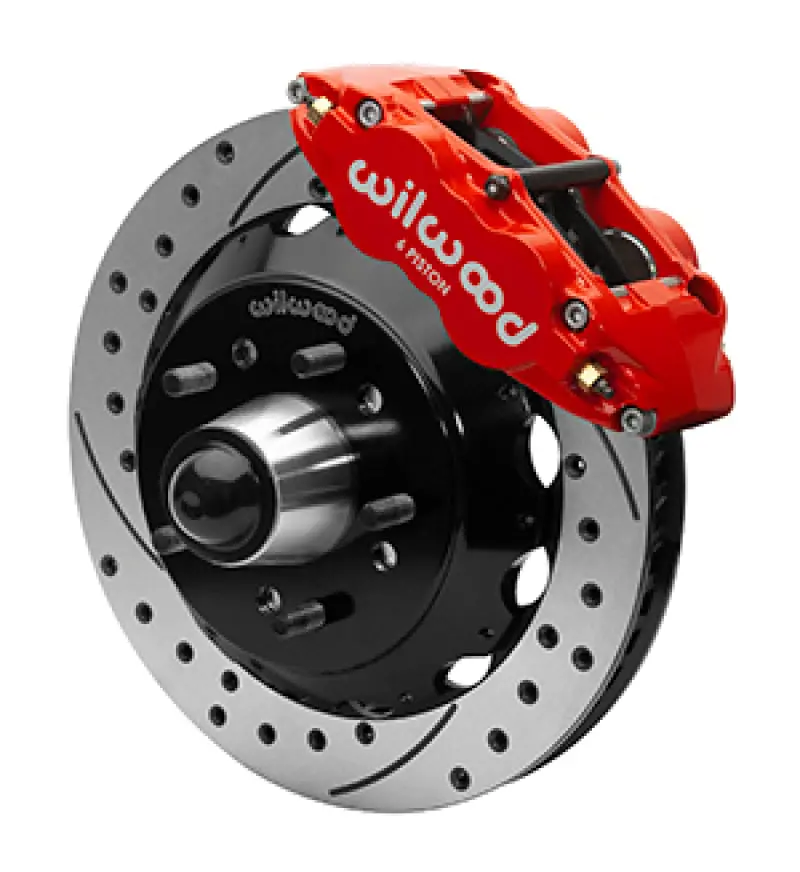 Wilwood Superlite 6R Front Brake Kit For 63-87 Chevy C10 Prospindle13.06 In Diameter, Red Calipers 1