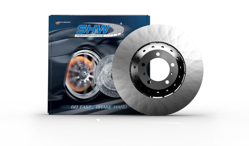 Shw High-Performance Smooth Front Brake Rotor For 2021 Porsche Cayenne Gts 4.0L – Nao Pad Compatible (Oem Part #9Y0615302Q) 1