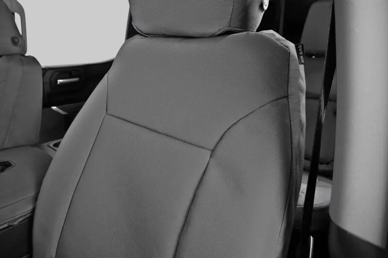Covercraft Endura Precisionfit Custom Front Seat Covers For 2023–2024 Ford F-250 To F-600 – Silver/Silver 1