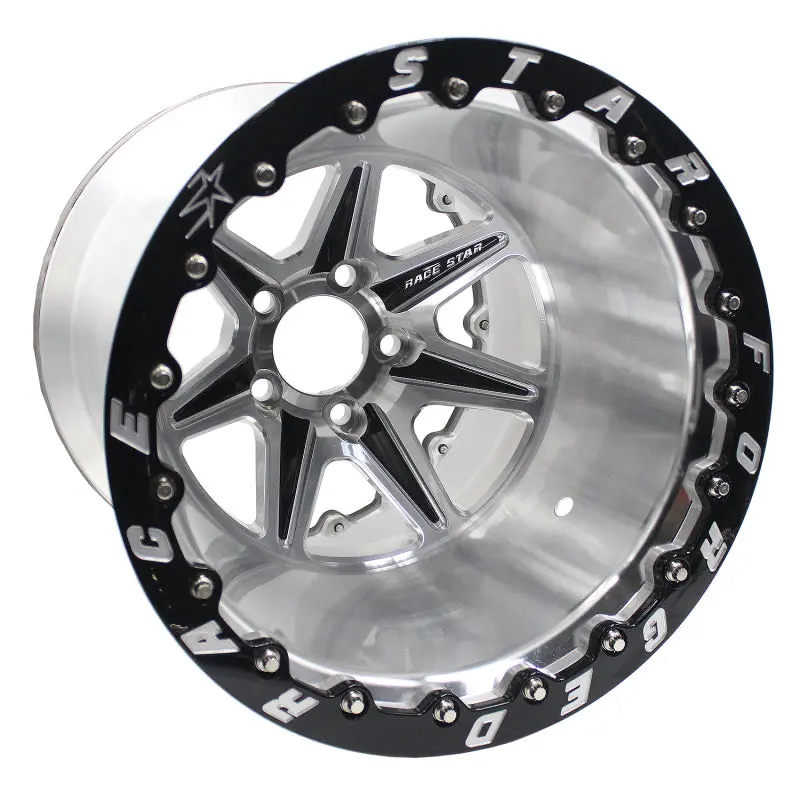 Race Star Valstar Forged Wheel – 15X12, 5X4.75, 5.5In Backspace, Machined Face With Black Highlights 1