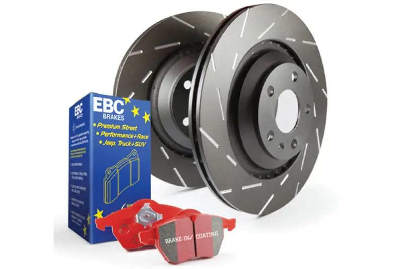 Ebc S4 Brake Kit Featuring Redstuff Pads And Usr Slotted Rotors 1