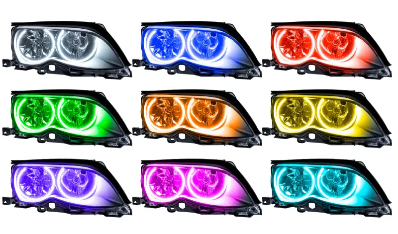 Oracle Colorshift Smd Headlight Kit For 2002–2005 Bmw 3 Series – Black Housing With Dynamic Color-Changing Technology 1