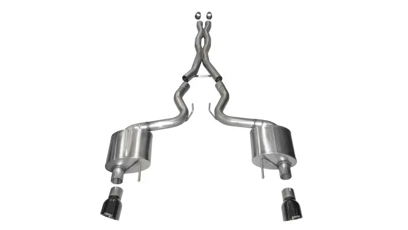 Corsa Xtreme Cat-Back Exhaust System For 2015 Ford Mustang Gt Fastback 5.0L With Dual 4.5-Inch Black Tips 1