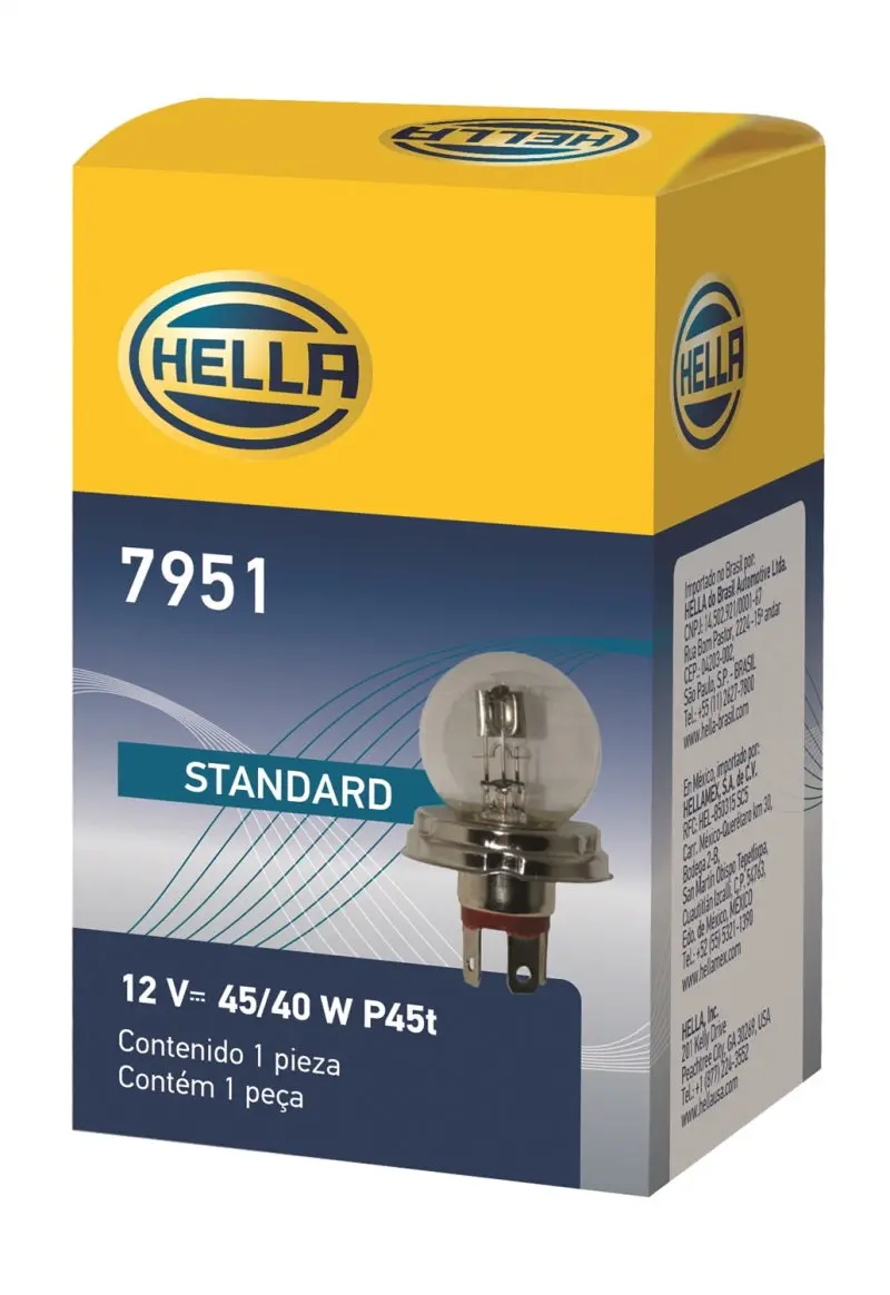 Hella P45T S13 R2 Halogen Bulb – 12V, 45/40W Dual-Filament 1