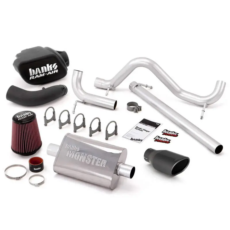 Banks Power Stinger Exhaust System For 2007–2011 Jeep Wrangler Jk 3.8L – Dual-Exit, Stainless Steel, Black Tip 1