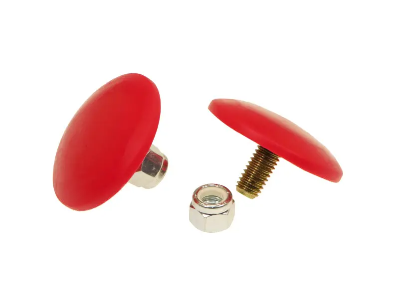 Prothane Ultra-Thin Red Bump Stop – 3/8" X 2" Button Style 1