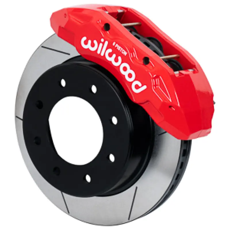 Wilwood Tx6-Dm 6-Piston Front Brake Kit – 15" Rotors, Red Calipers For 2014–2023 Ram 2500/3500 1