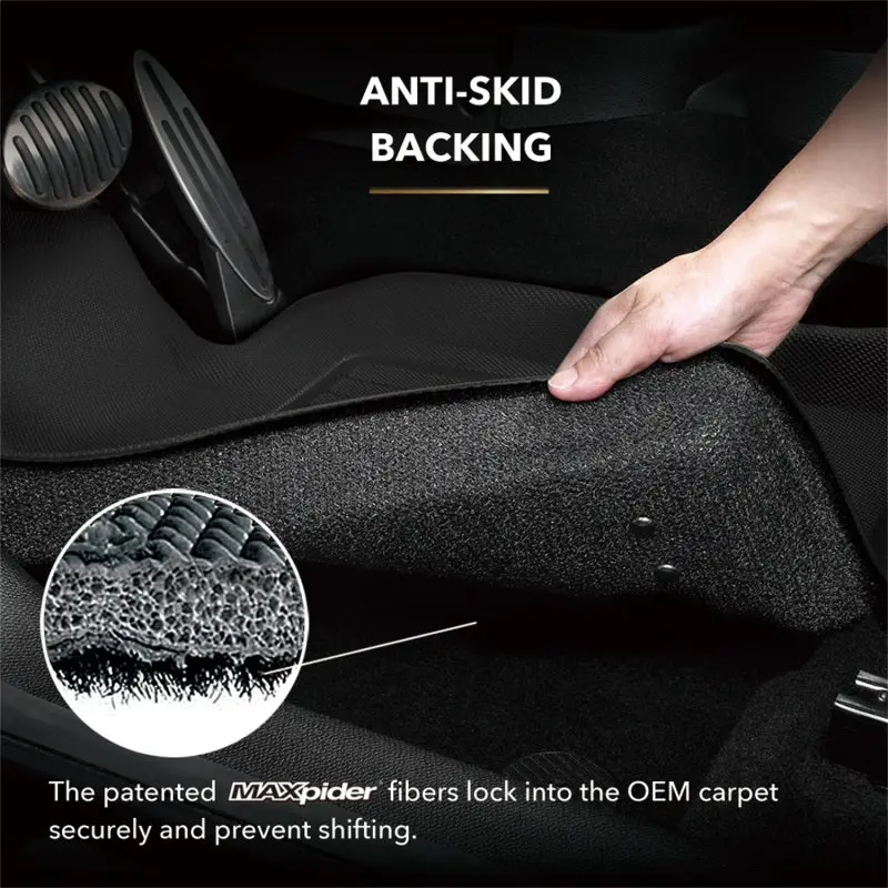 3D Maxpider Kagu Floor Liners – Black All-Weather Interior Protection For 2020–2024 Ford Escape Hybrid 2