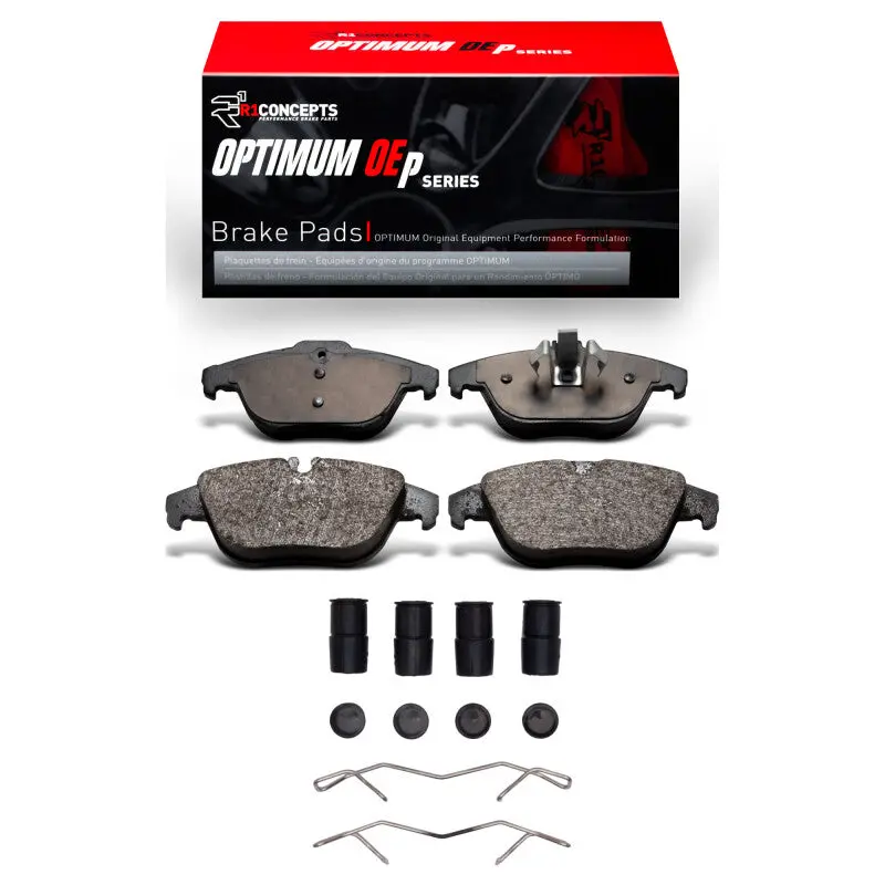 R1 Optimum Oe Replacement Brake Pad & Hardware Kit – Rear Axle For 2009–2015 Mercedes-Benz Glk250 1