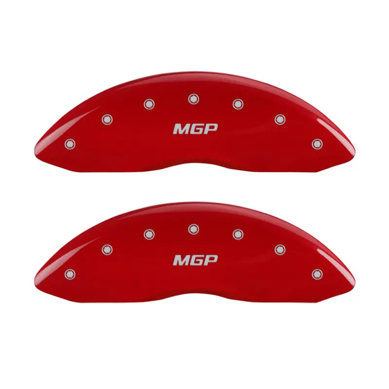 Mgp Engraved Red Caliper Covers – Front Pair With Silver Accent For Compatible Vehicles 2