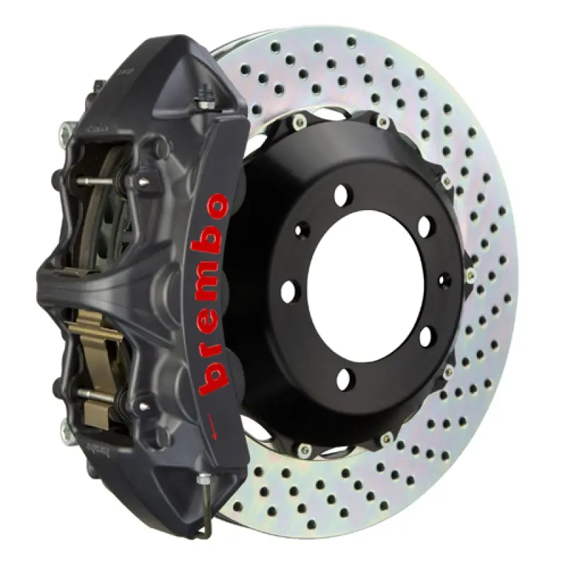 Brembo Gts Big Brake Kit For Honda S2000 (1999–2005) – Front, 6-Piston Calipers, 355×32Mm Drilled 2-Piece Rotors (Black Ha) 1